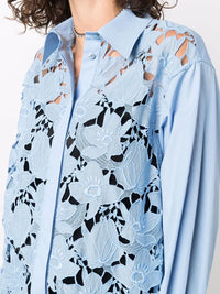 Valentino Garavani Long-Sleeve Lace Shirt