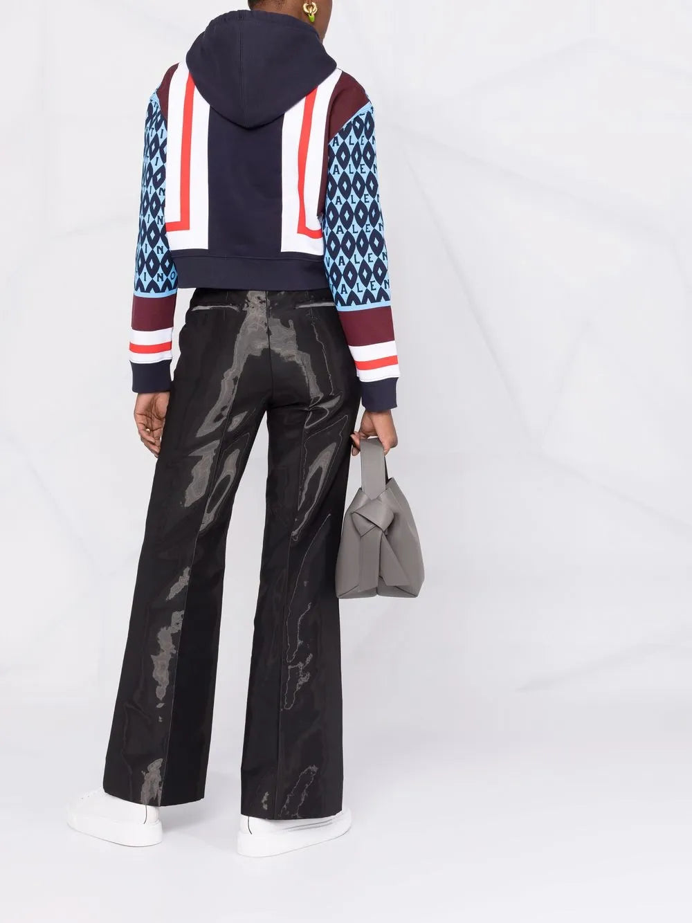 Valentino Garavani Logo-Print Striped Hoodie