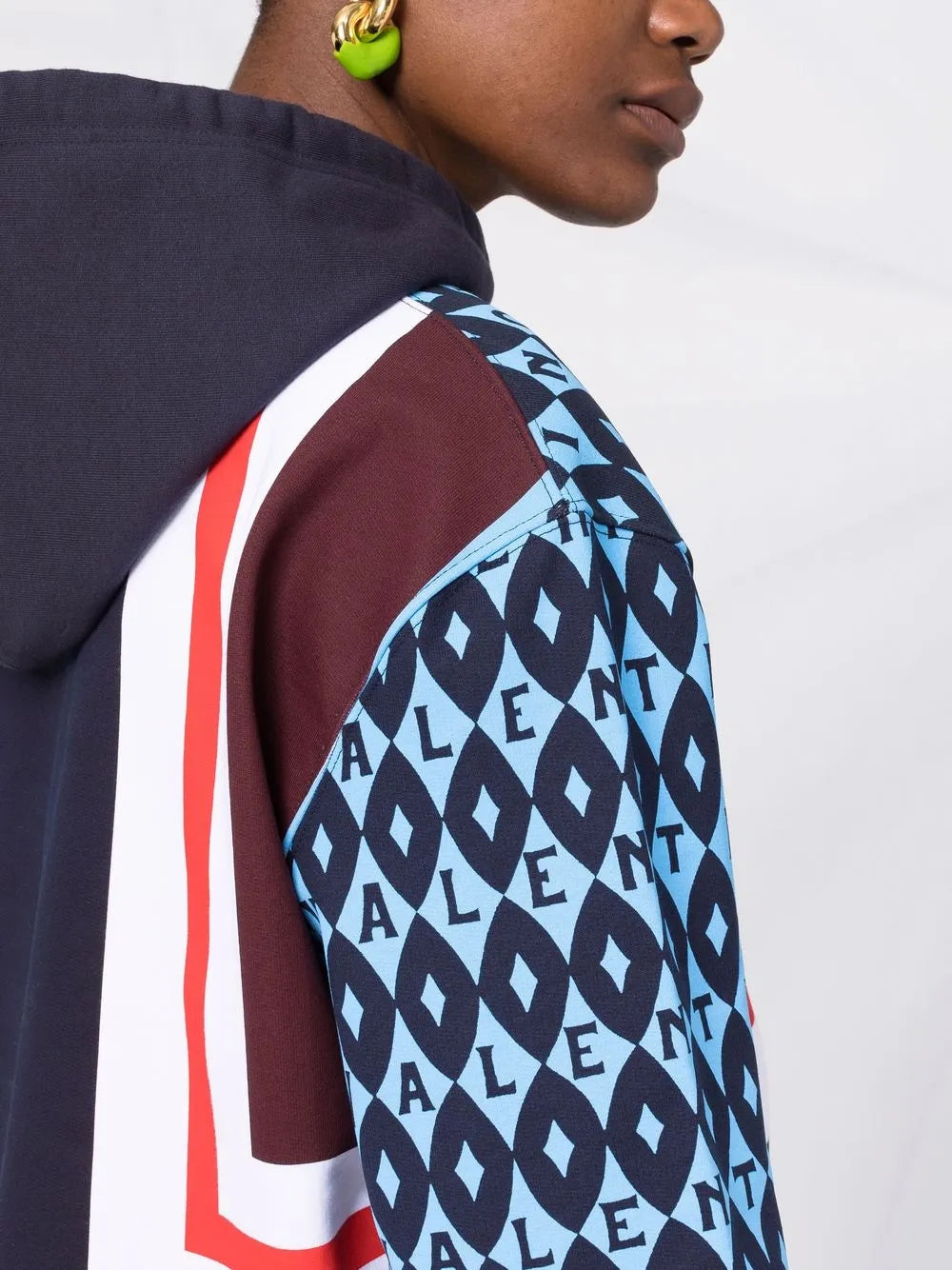 Valentino Garavani Logo-Print Striped Hoodie