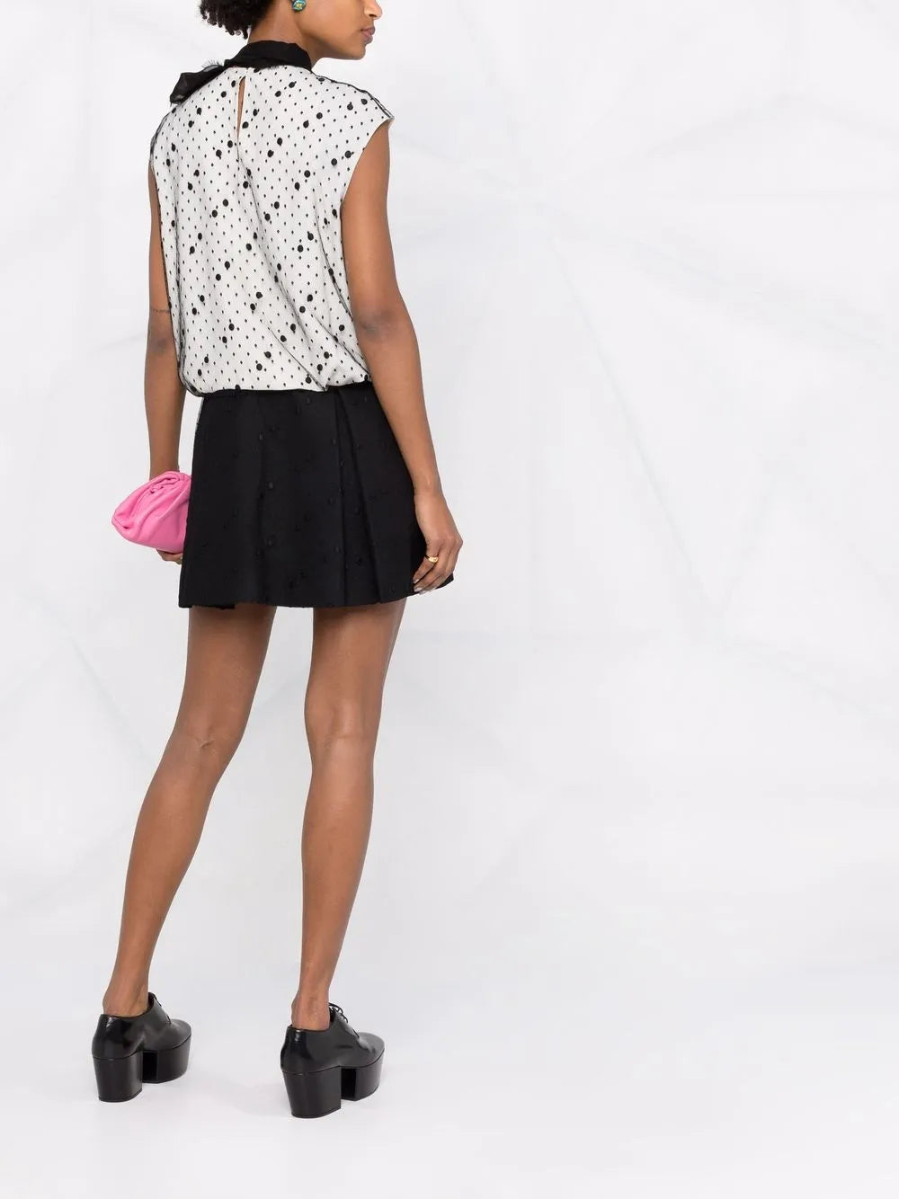 Valentino Garavani Pussy-Bow Polka Dot Dress