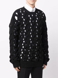 Valentino Garavani Woven Knitted Crew-Neck Jumper