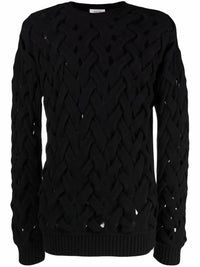 Valentino Garavani Woven Knitted Crew-Neck Jumper
