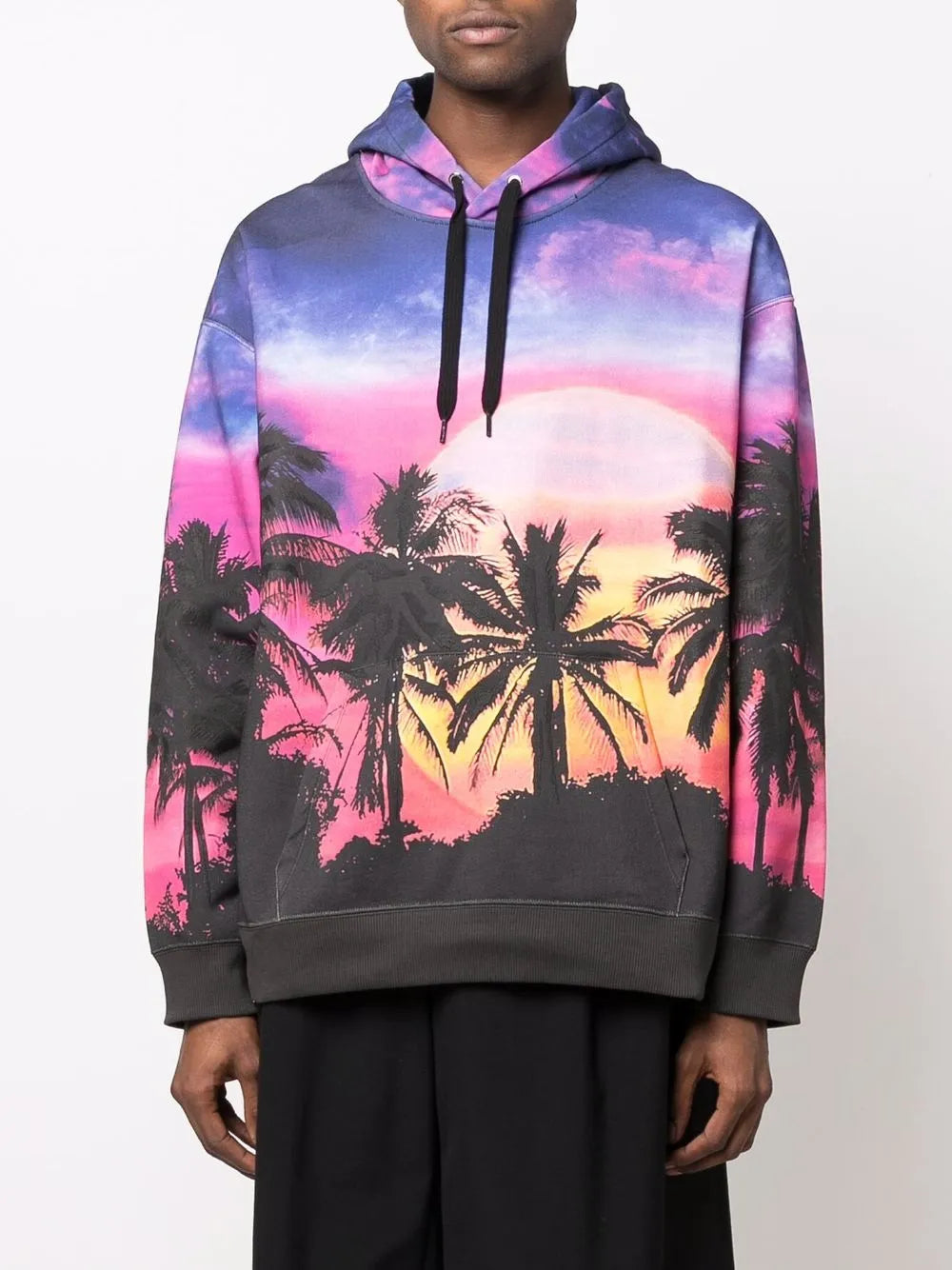 Valentino Garavani Palmscape-Print Drawstring Hoodie