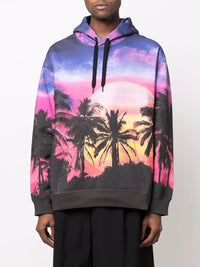 Valentino Garavani Palmscape-Print Drawstring Hoodie