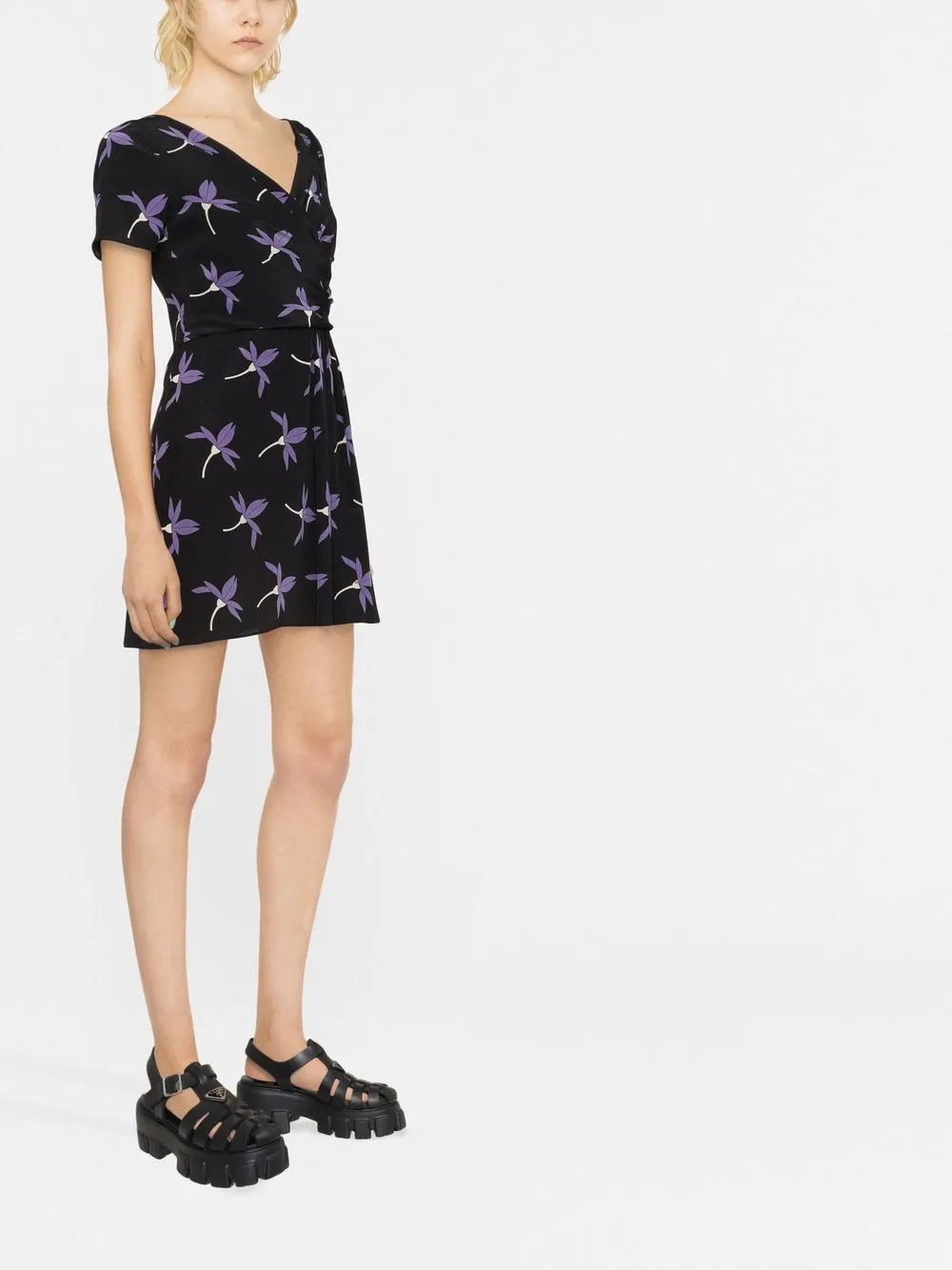 Valentino Garavani Floral-Print Pleated Dress