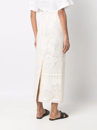 Valentino Garavani High-Waisted Heavy Lace Skirt