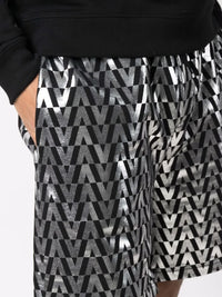 Valentino Garavani High-Shine Monogram Shorts