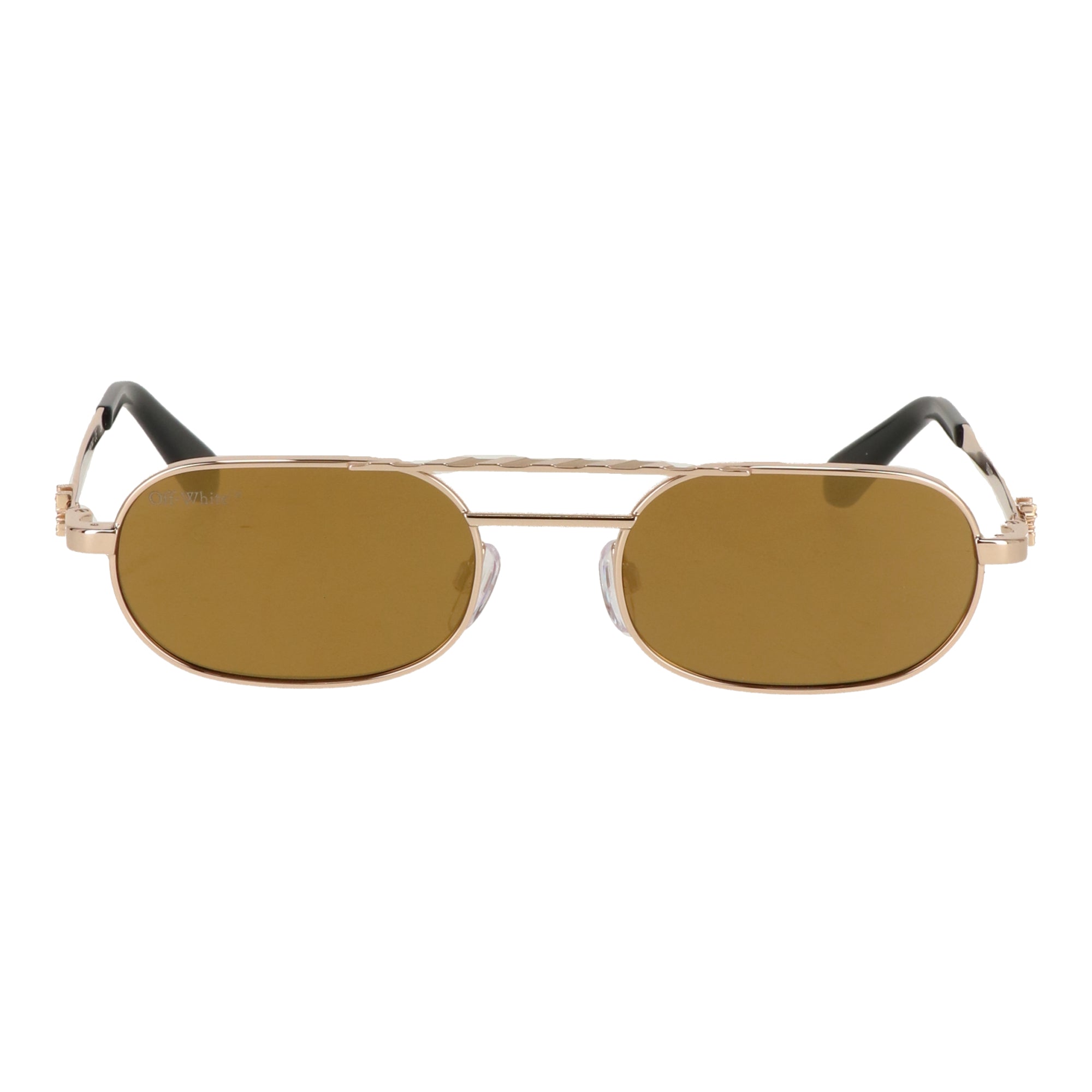 Off White Unisex Gold Sunglasses