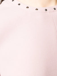 Valentino Garavani Embellished Trim Flared Dress