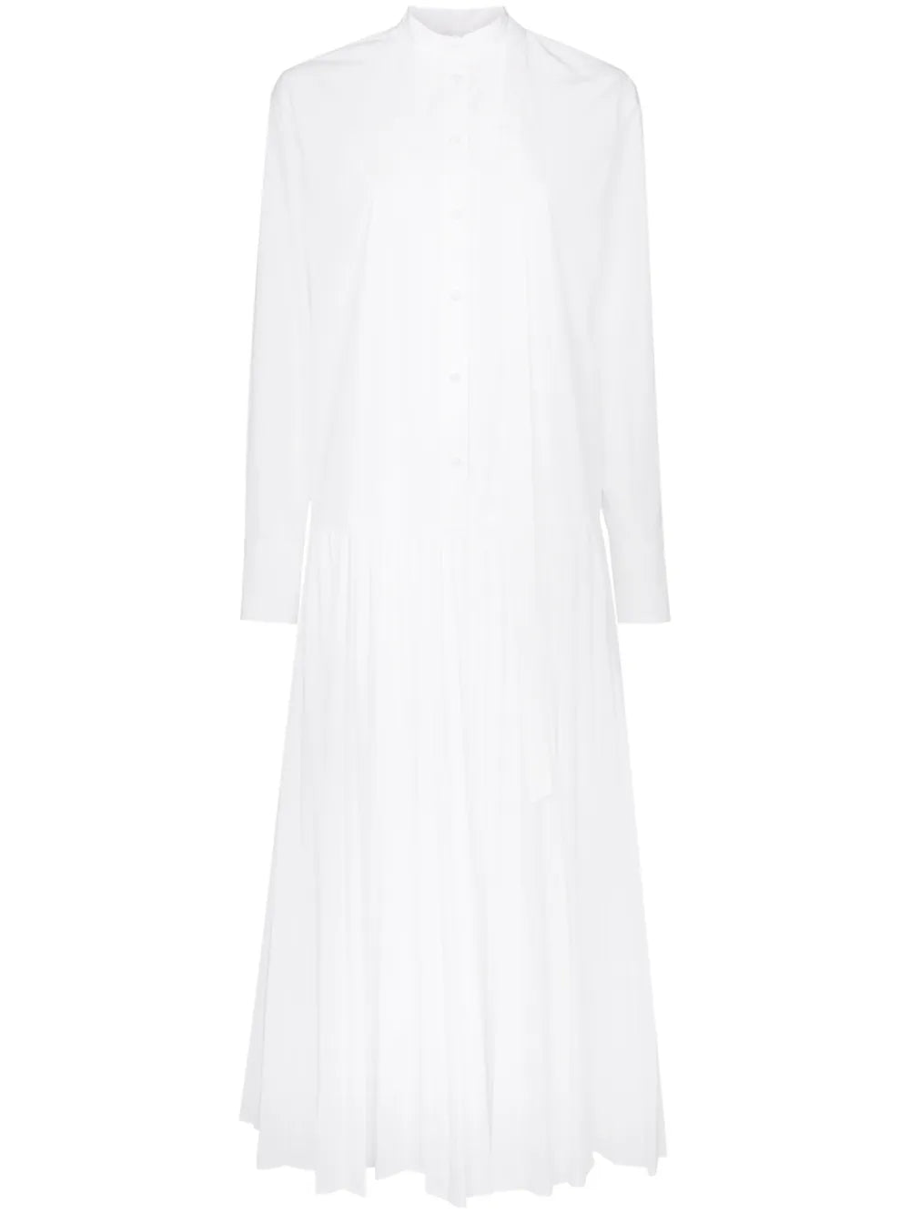 Valentino Garavani Pleated Cotton-Blend Poplin Dress