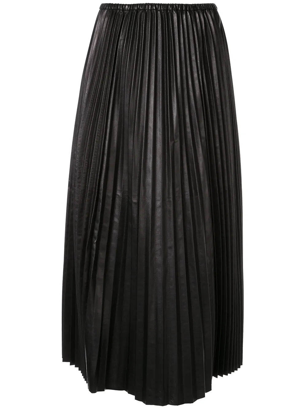 Valentino Garavani Pleated Leather Skirt