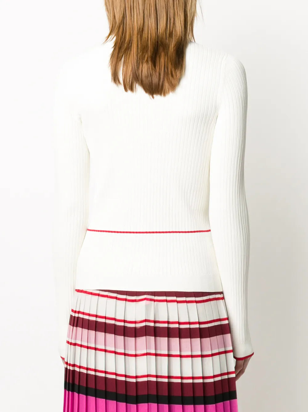 Valentino Embroidered Logo Ribbed Jumper