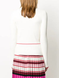 Valentino Embroidered Logo Ribbed Jumper
