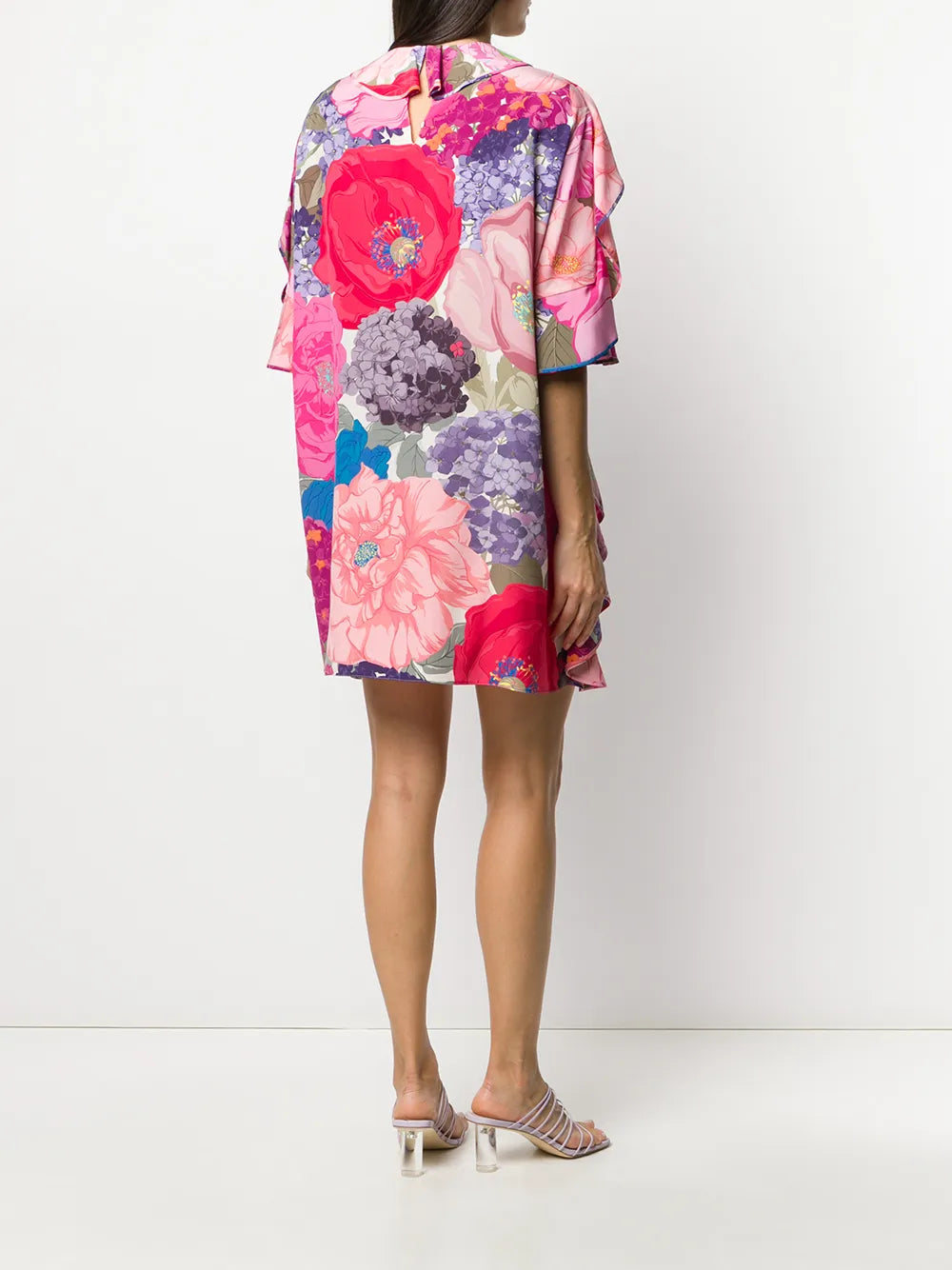 Valentino Garavani Floral Print Ruffled Dress