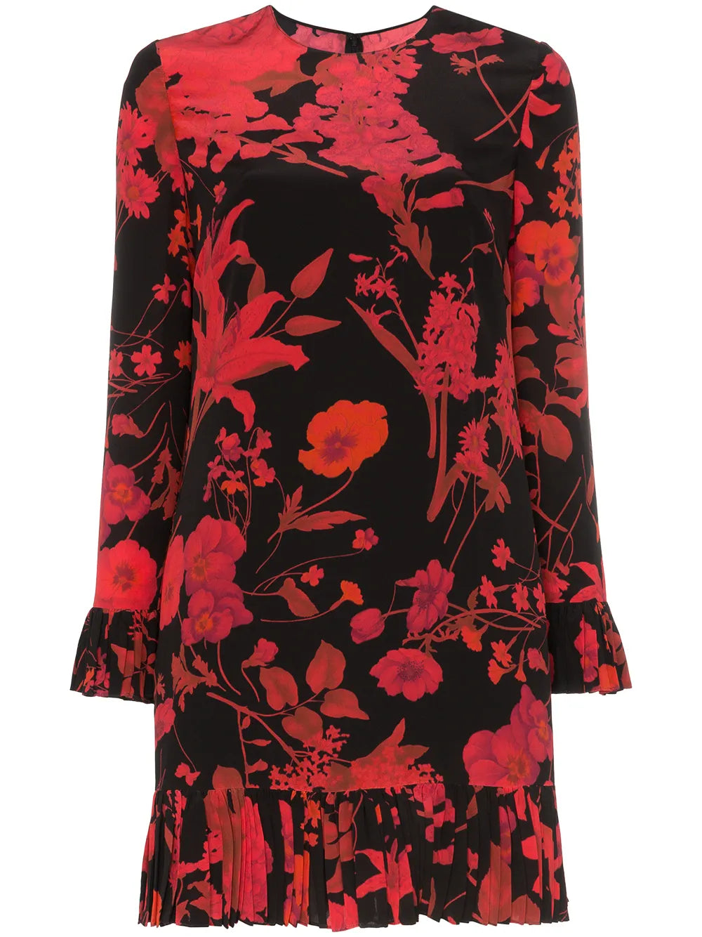 Valentino Garavani Floral Print Long-Sleeve Minidress