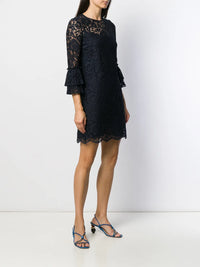 Valentino Garavani Flared Floral Lace Mini Dress