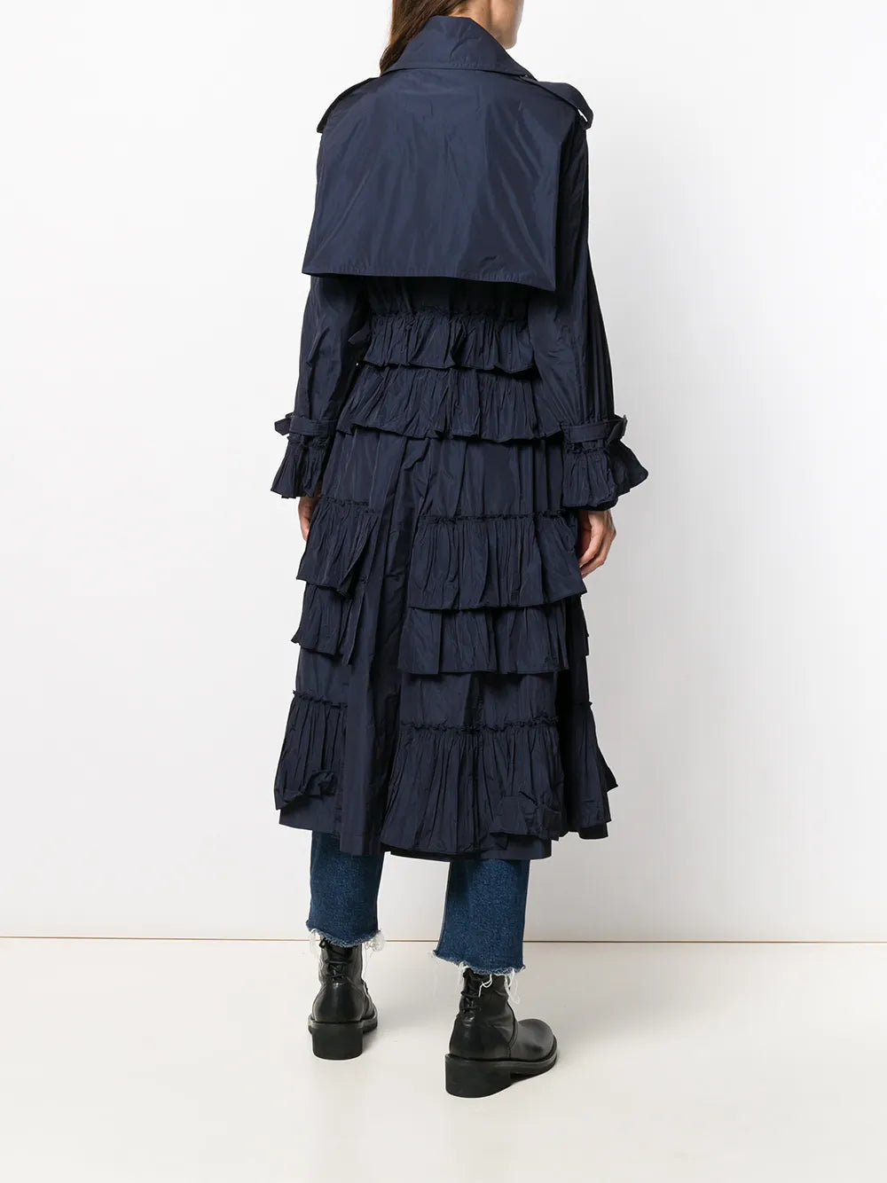 Valentino Garavani Double-Breasted Tiered Trench Coat