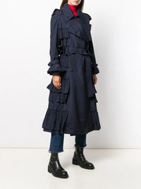 Valentino Garavani Double-Breasted Tiered Trench Coat