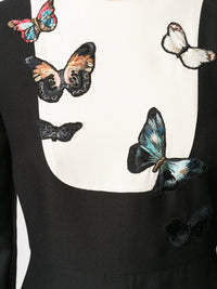 Valentino Garavani Embroidered Butterfly Flared Dress