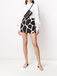 Valentino Garavani Giraffe Print Fitted Mini Skirt