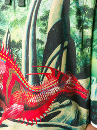 Valentino Garavani Red Dragon Print Hoodie