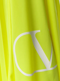 Valentino Garavani Vlogo Pleated Midi Skirt