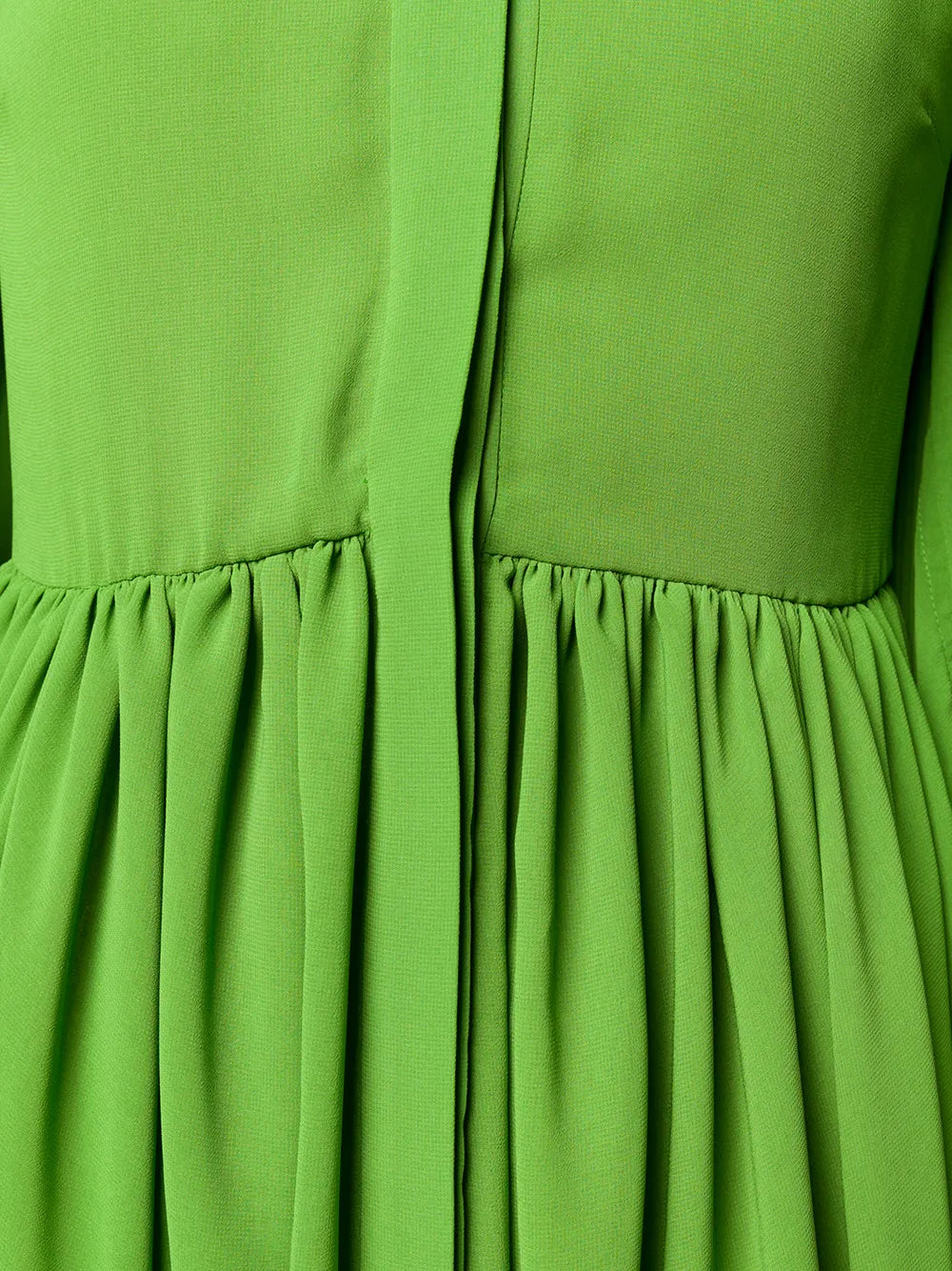 Valentino Garavani Gathered Hem Pleated Shirt Dress