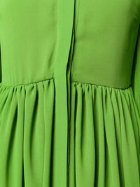 Valentino Garavani Gathered Hem Pleated Shirt Dress