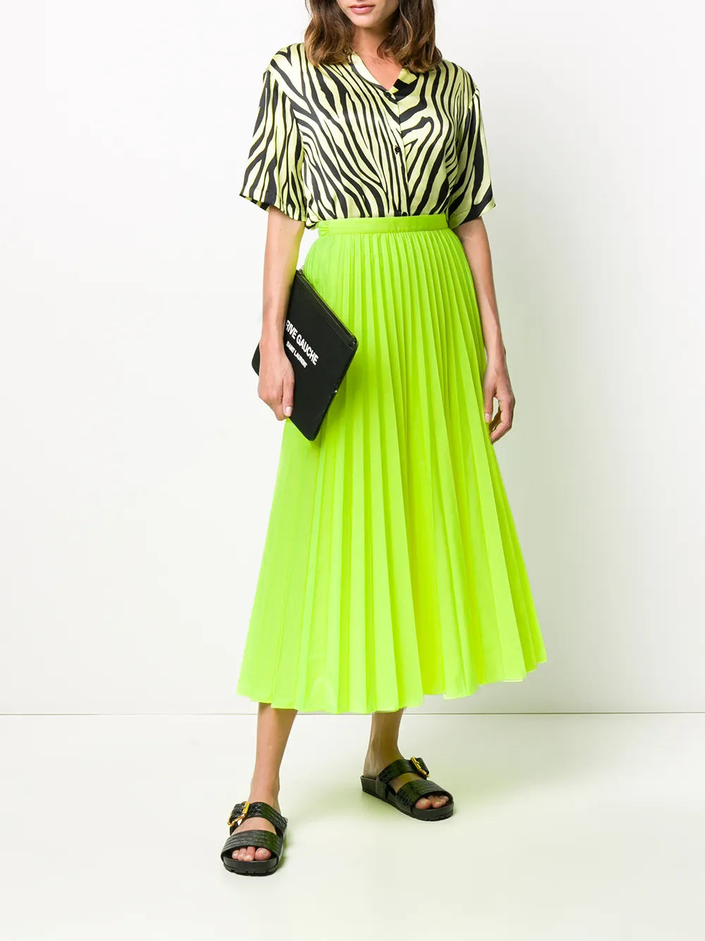 Valentino Garavani High-Waisted Pleated Midi Skirt