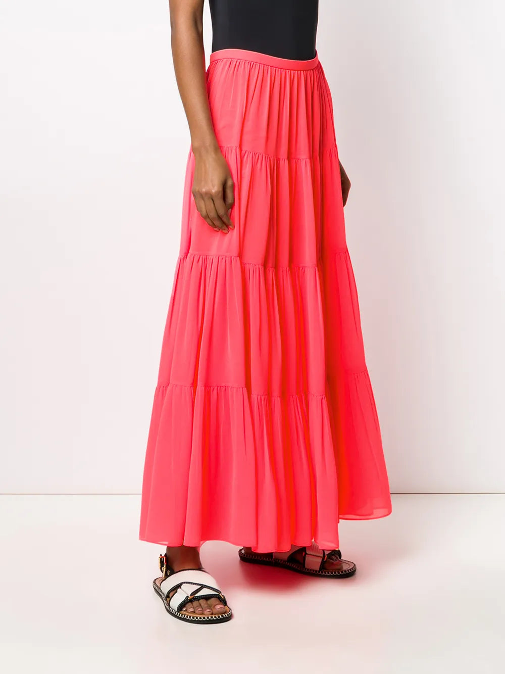 Valentino Garavani Long Tiered Skirt