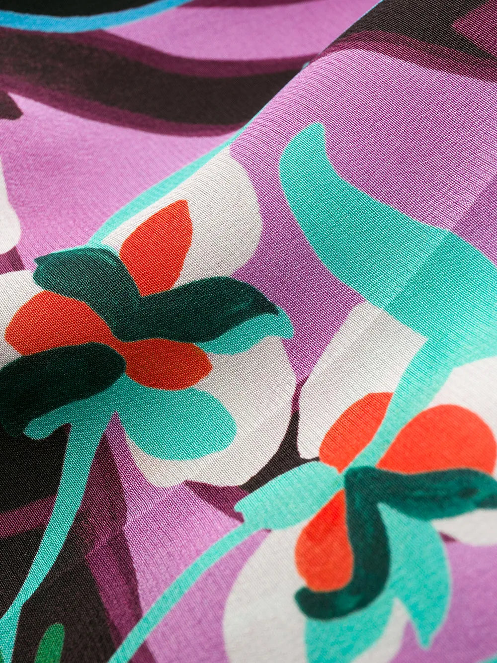 Valentino Garavani Mirrored Orchid Print Culottes