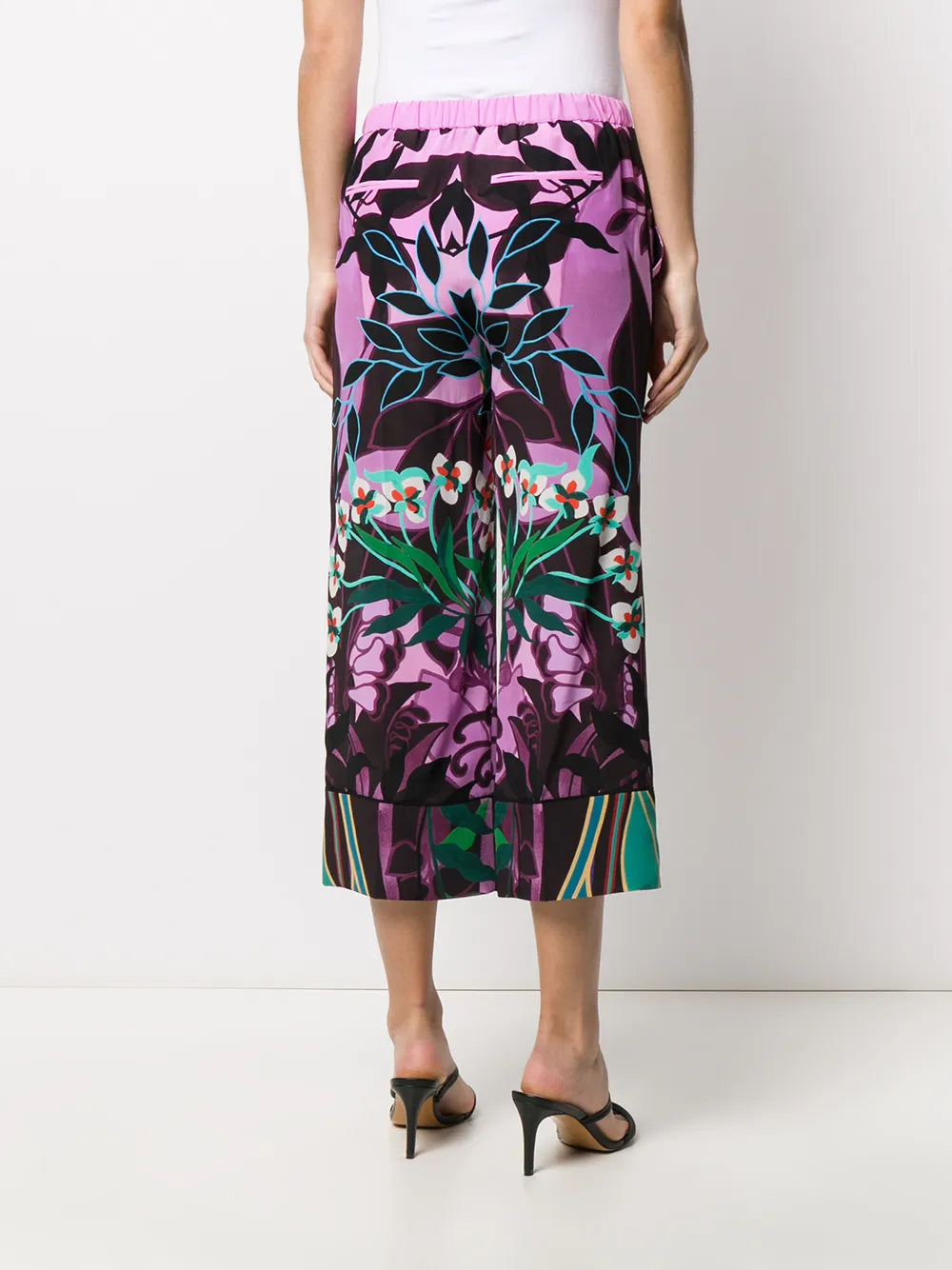 Valentino Garavani Mirrored Orchid Print Culottes