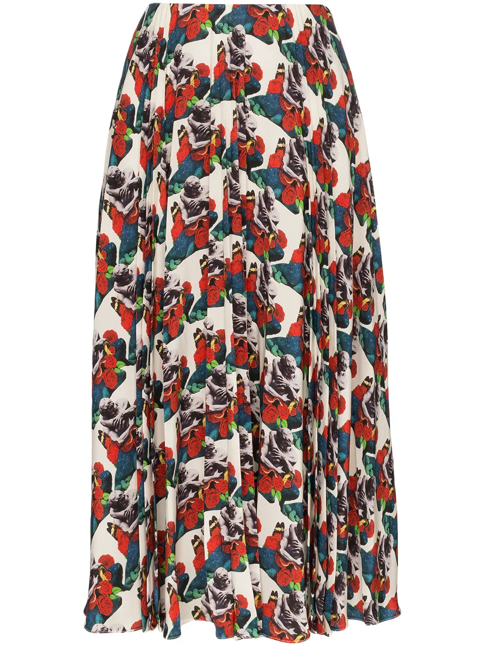 Valentino Garavani X Undercover Lovers Print Pleated Skirt