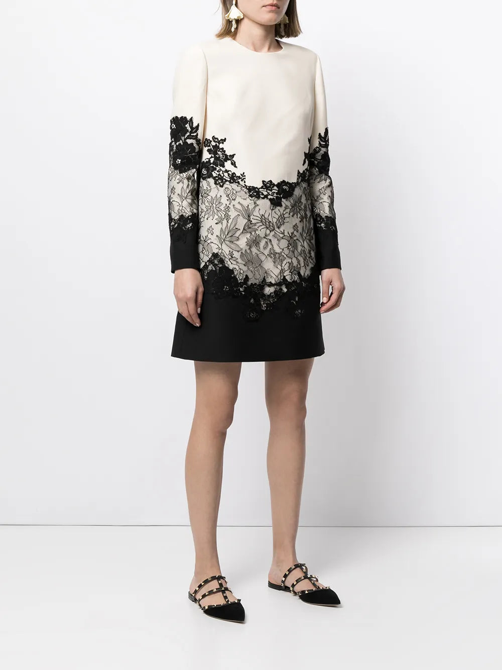 Valentino Garavani Lace-Embellished Shift Dress
