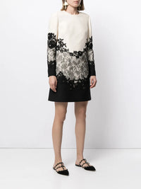 Valentino Garavani Lace-Embellished Shift Dress