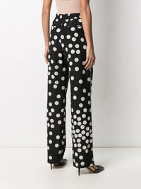 Valentino Garavani Polka-Dot Straight-Leg Trousers