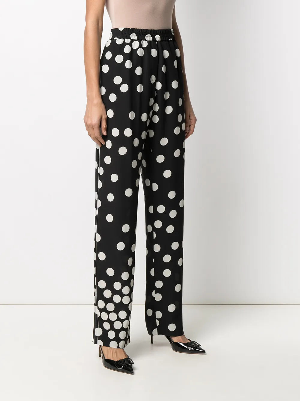 Valentino Garavani Polka-Dot Straight-Leg Trousers