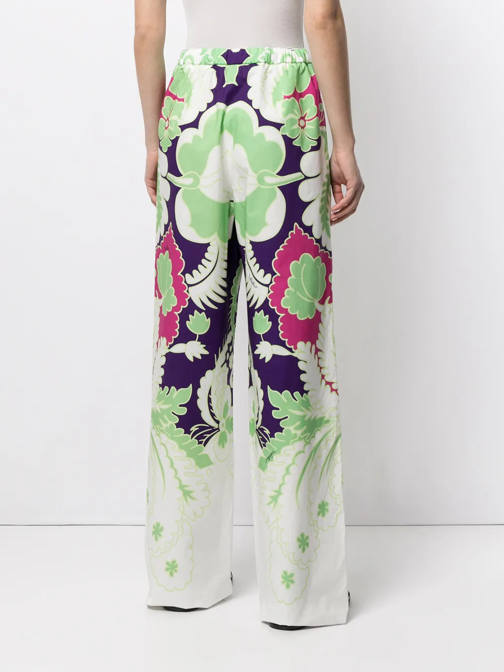 Valentino Printed Wide-Leg Trousers