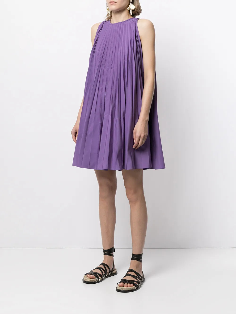 Valentino Garavani Pleated Sleeveless Minidress