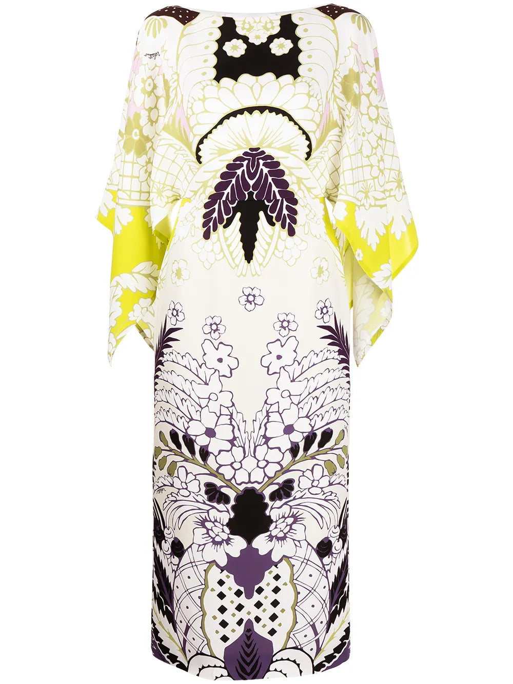 Valentino Garavani Tropical Word Arazzo Kaftan Dress