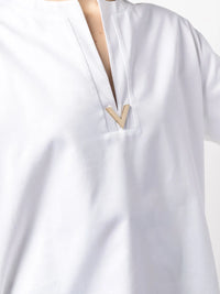 Valentino Vgold Split Neck Blouse