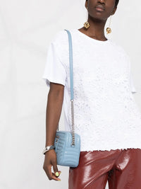 Valentino Garavani Logo Print Lace-Panel T-Shirt