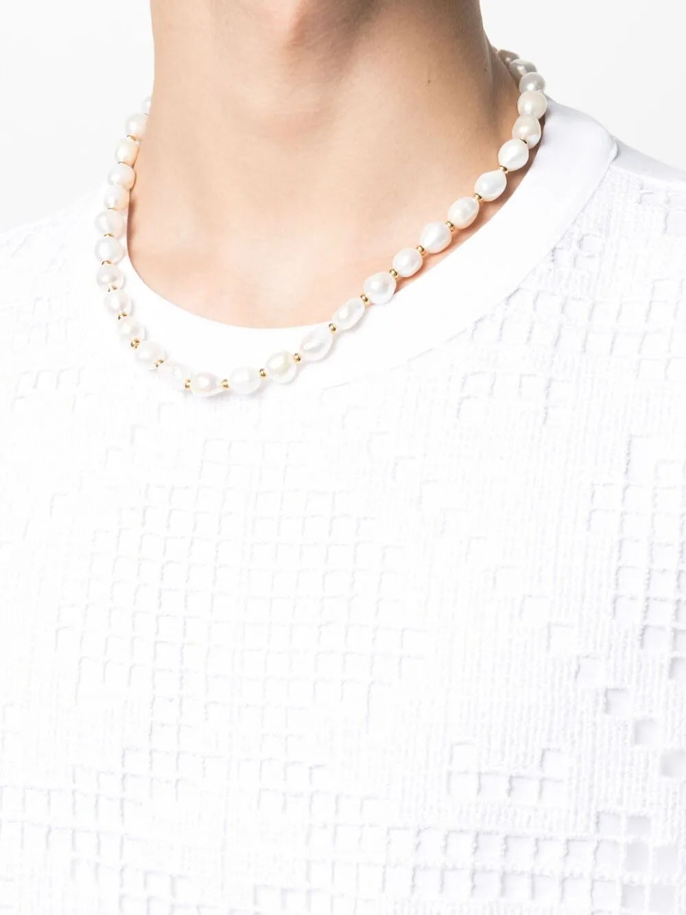 Valentino Garavani Crochet-Front T-Shirt