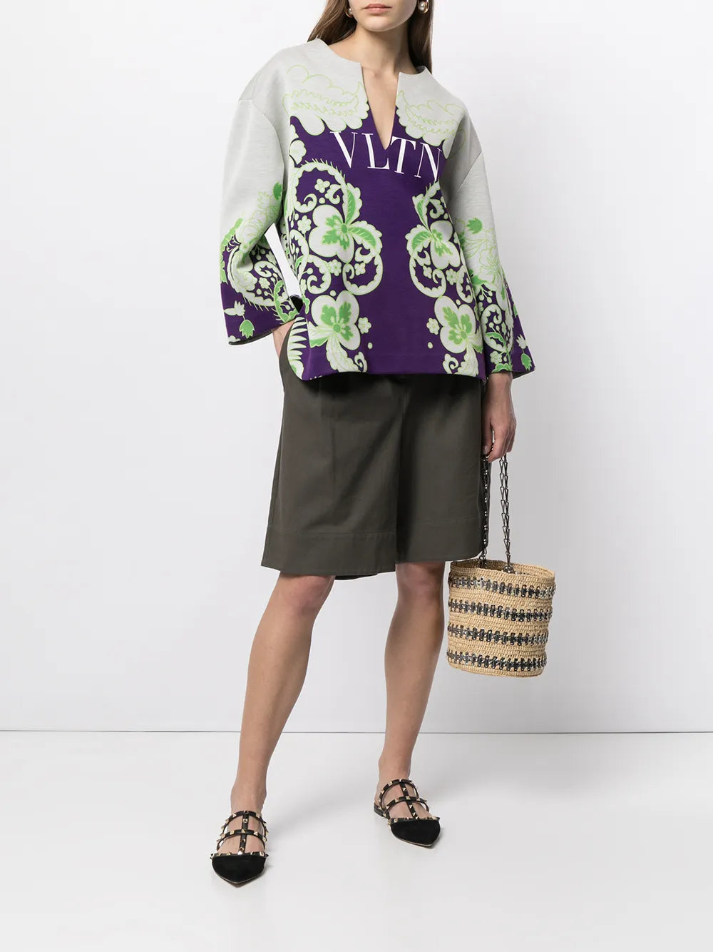 Valentino Garavani Vltn Floral-Print Sweatshirt
