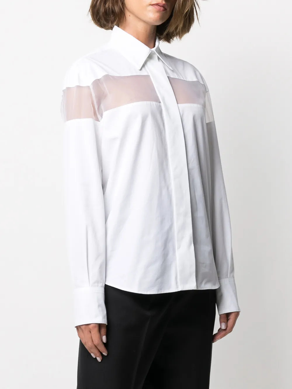 Valentino Garavani Sheer-Panel Long-Sleeve Shirt