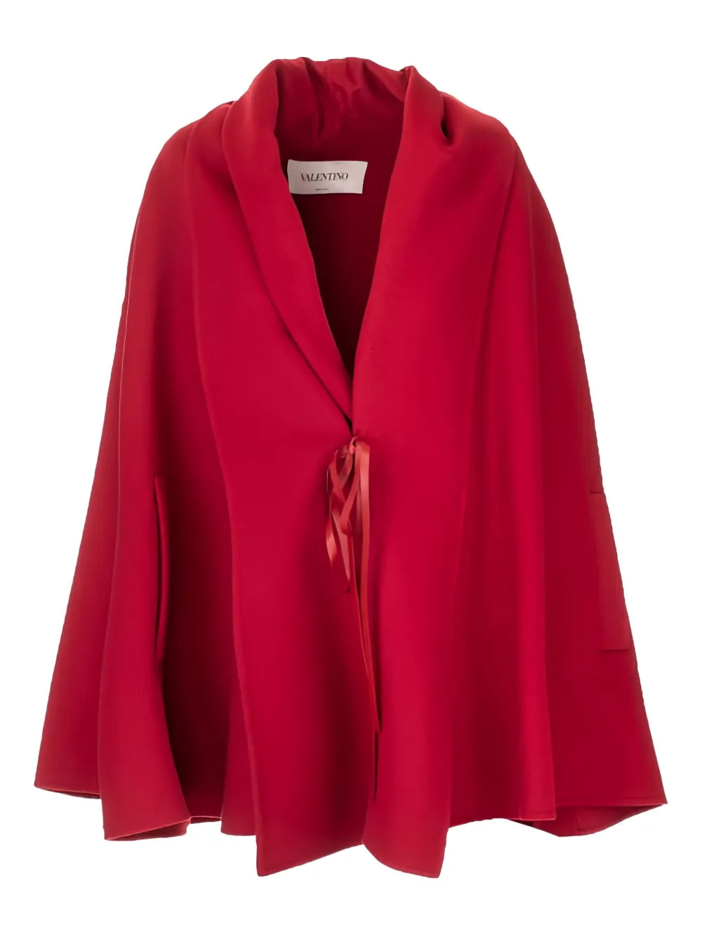 Valentino Garavani Ribbon-Detail Cape Coat