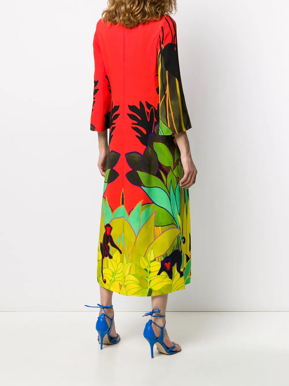 Valentino Garavani Monkey Forest Print Midi Dress