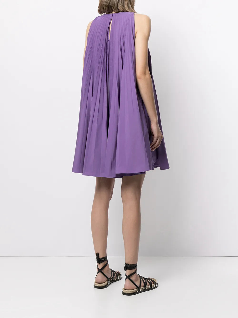Valentino Garavani Pleated Sleeveless Minidress