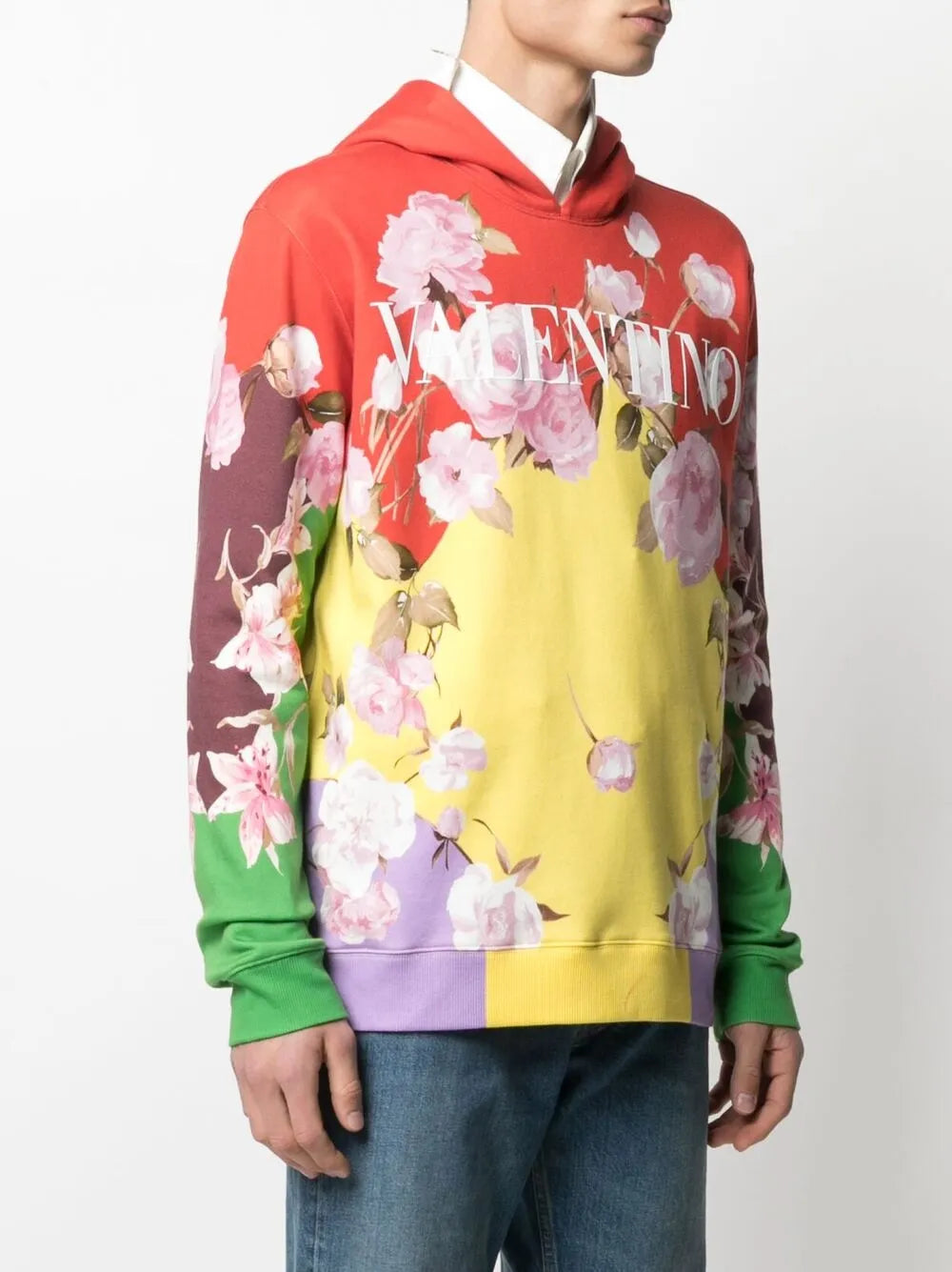 Valentino Garavani Rose-Print Hoodie