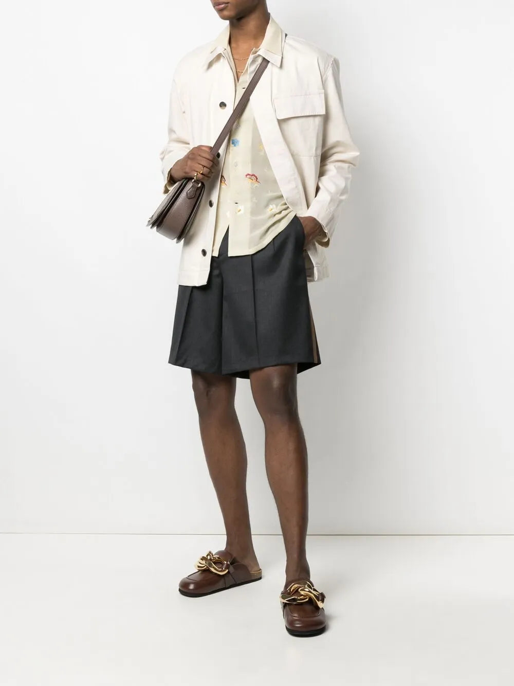 Valentino Garavani Stripe-Detail Knee-Length Shorts